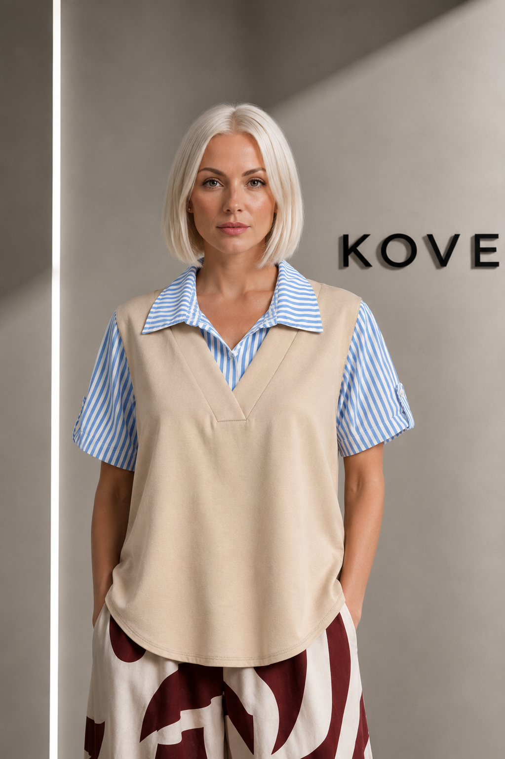 Blusa Polo KOVEN — Beige