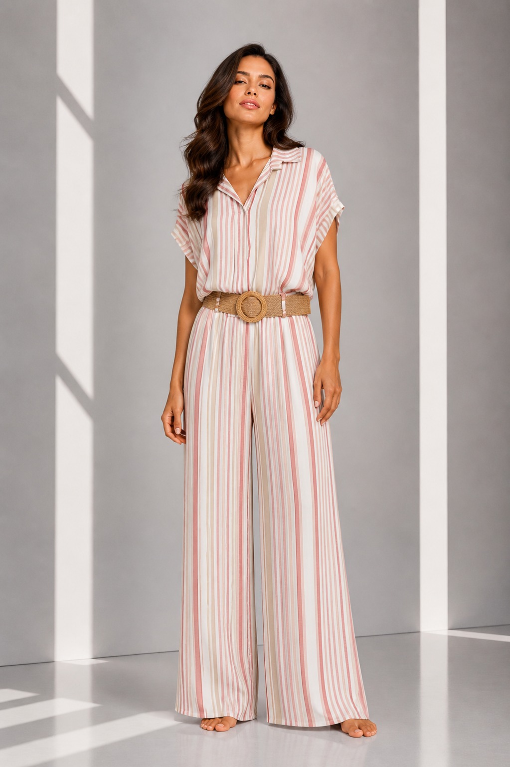 Conjunto Rayas KOVEN — Rosa