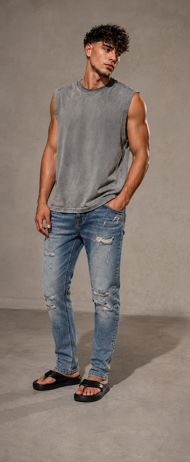 Jeans KOVEN — Azul Rotos