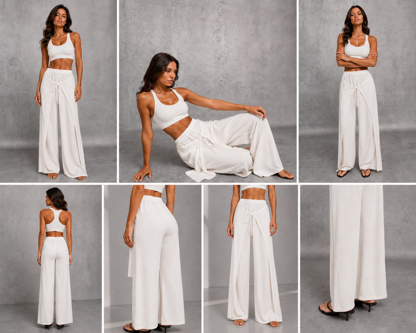 Pantalón Palazzo Liberty KOVEN — Blanco