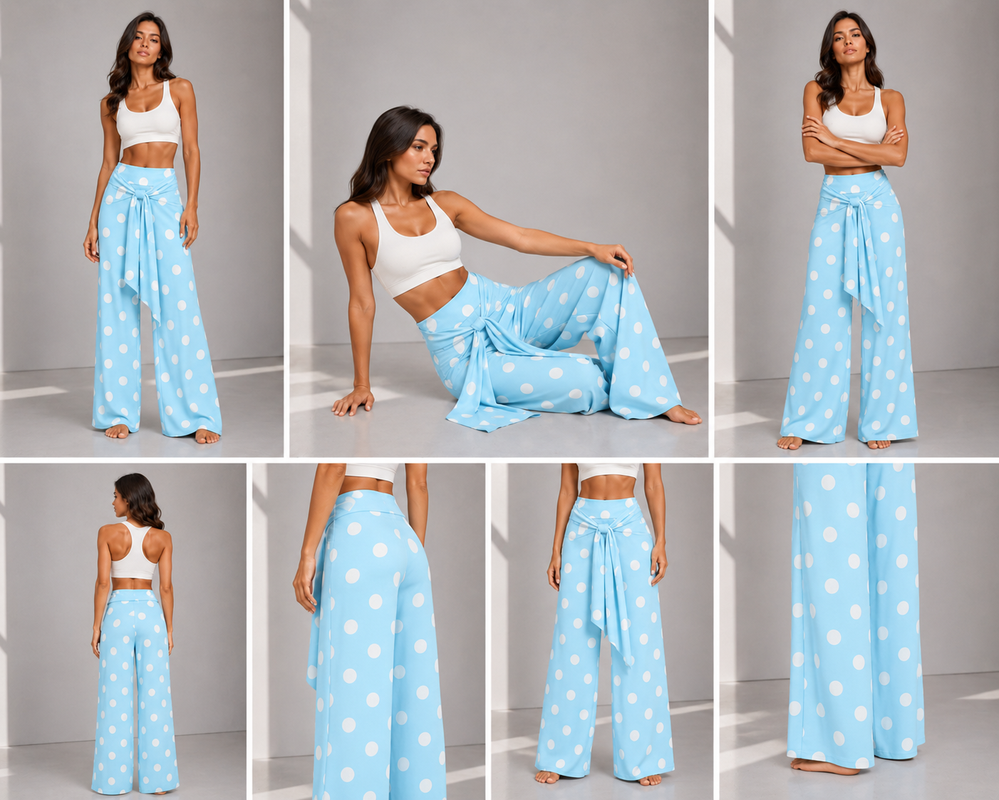 Pantalón Palazzo Lunares KOVEN — Azul